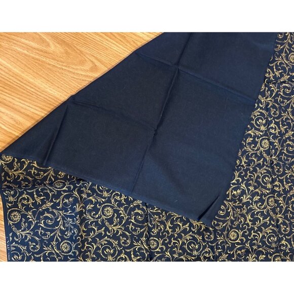 Cranston Print Works VIP Screen Print Fabric 42" X 44" Black Gold Floral Pattern - Picture 6 of 8